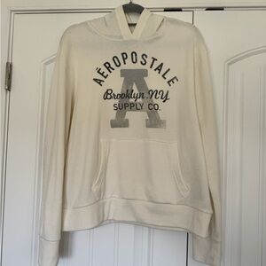 Aeropostale Cream Graphic Hoodie